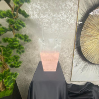 Lüks Cadeau İthal Şeffaf Plastik Çanta 34 cm - 23093 - 